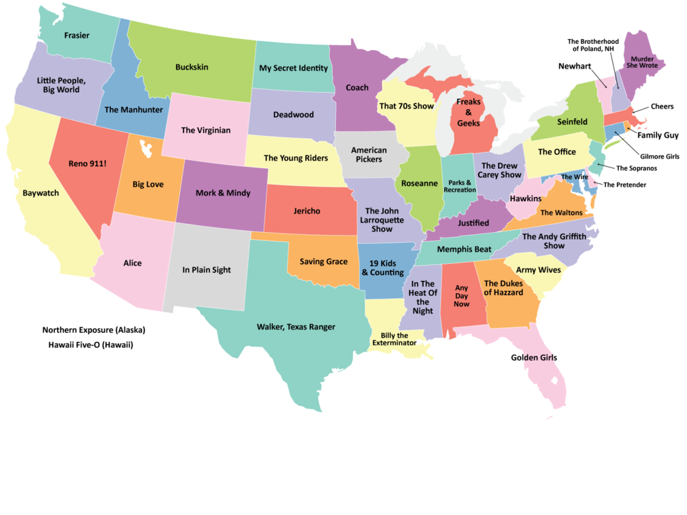 The United States As Tv Shows Maps
