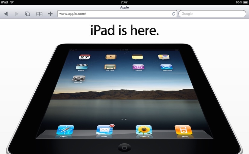 Apple Website - iPad 1 launch
