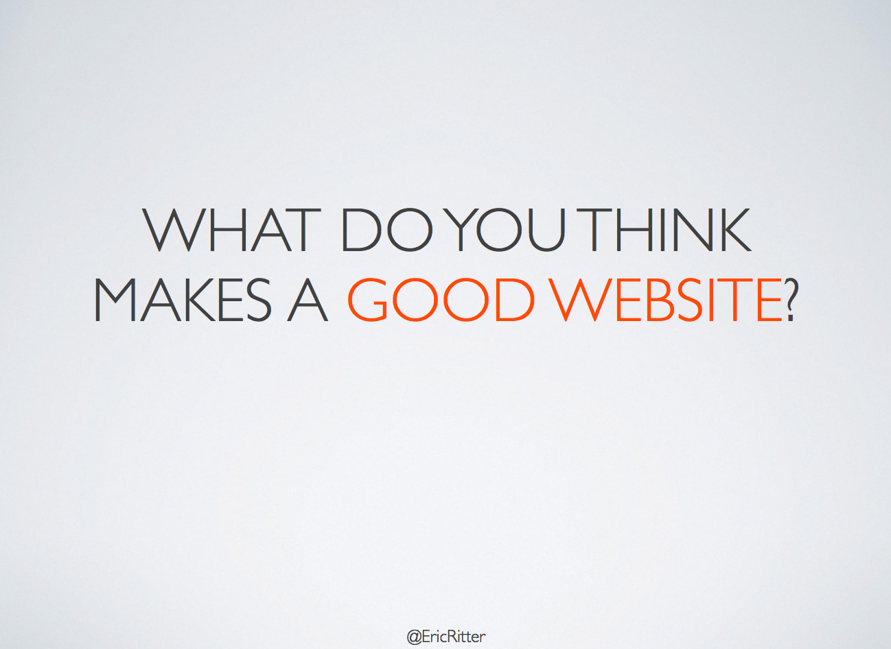 What makes a good website?