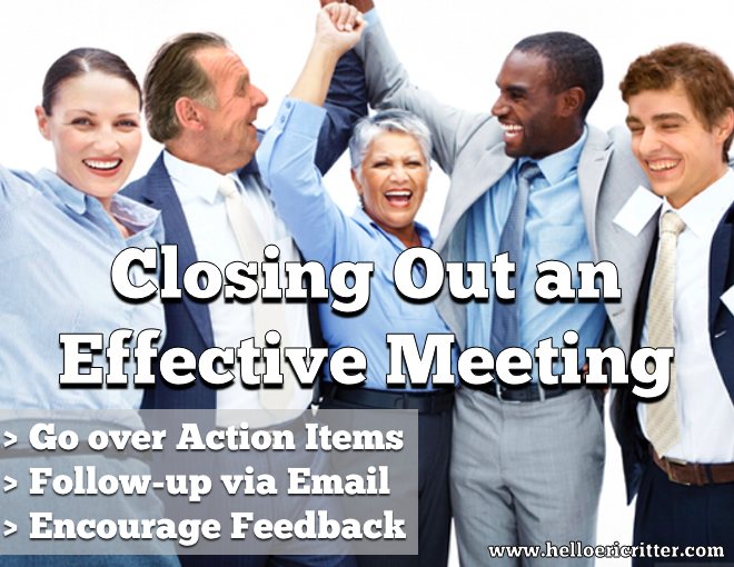Closing Out an Effective Meeting