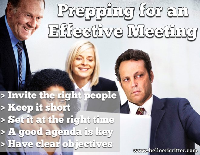 Prepping for an effective meeting